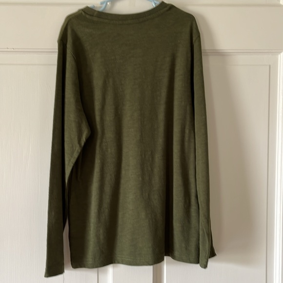 Army Green Long Sleeve Tee - Picture 4 of 4